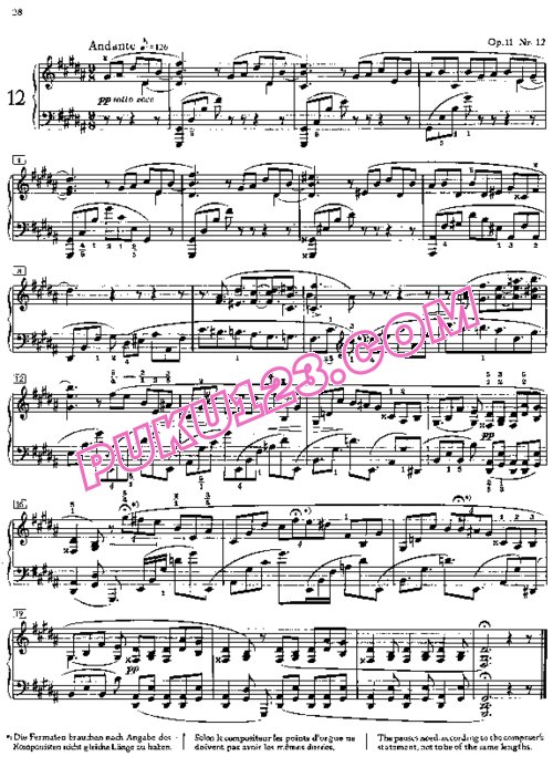天天钢琴网-免费下载Scriabin - 24 Preludes Op.11