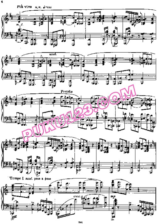 天天钢琴网-免费下载Scriabin - Fantasy in b Minor Op.28