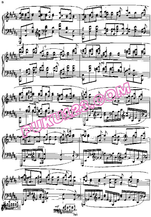 天天钢琴网-免费下载Scriabin - Fantasy in b Minor Op.28
