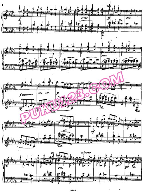 天天钢琴网-免费下载Scriabin - Valse in f Minor Op.1