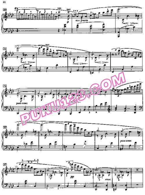 天天钢琴网-免费下载Scriabin - Valse in A-flat Major Op.38