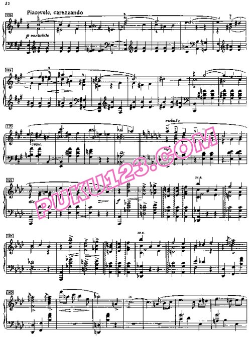天天钢琴网-免费下载Scriabin - Valse in A-flat Major Op.38