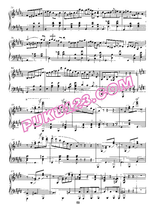 天天钢琴网-免费下载Scriabin - Valse in g-sharp Minor (1886)