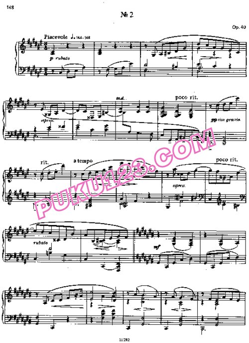 天天钢琴网-免费下载Scriabin - Deux Mazurkas Op.40
