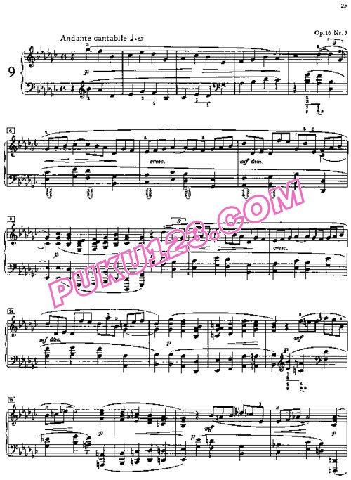 天天钢琴网-免费下载Scriabin - 5 Preludes Op.16