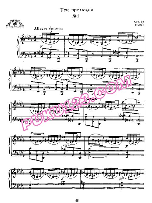 天天钢琴网-免费下载Scriabin - 3 Preludes Op.35
