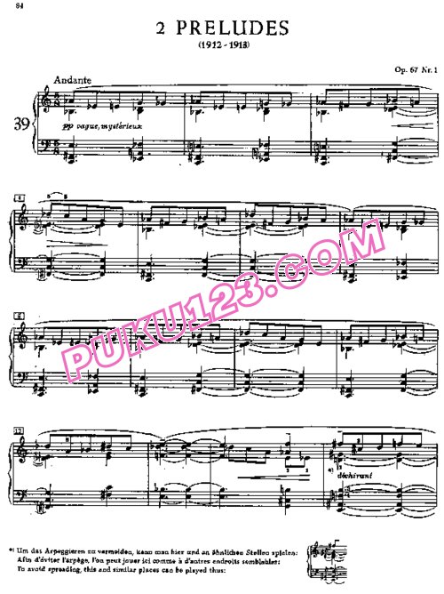 天天钢琴网-免费下载Scriabin - 2 Preludes Op.67