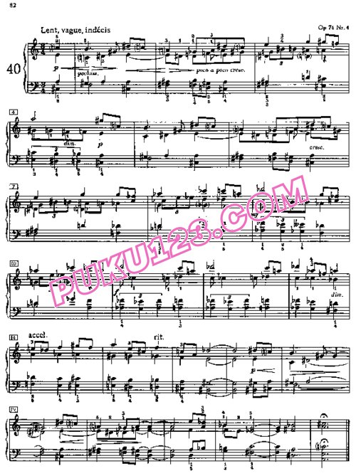 天天钢琴网-免费下载Scriabin - 5 Preludes Op.74