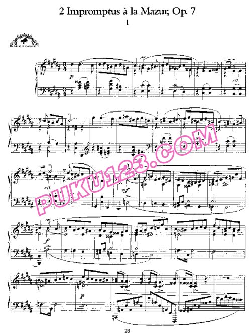 天天钢琴网-免费下载Scriabin - 2 Impromptus a la Mazur Op.7