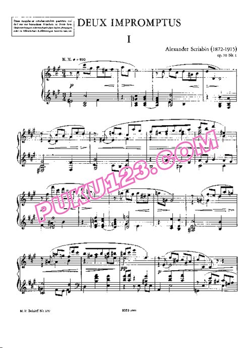 天天钢琴网-免费下载Scriabin - 2 Impromptus Op.10
