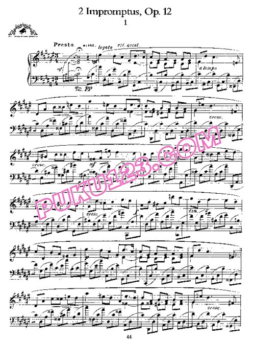 天天钢琴网-免费下载Scriabin - 2 Impromptus Op.12