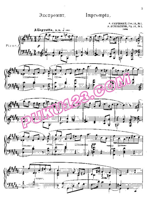 天天钢琴网-免费下载Scriabin - 2 Impromptus Op.14