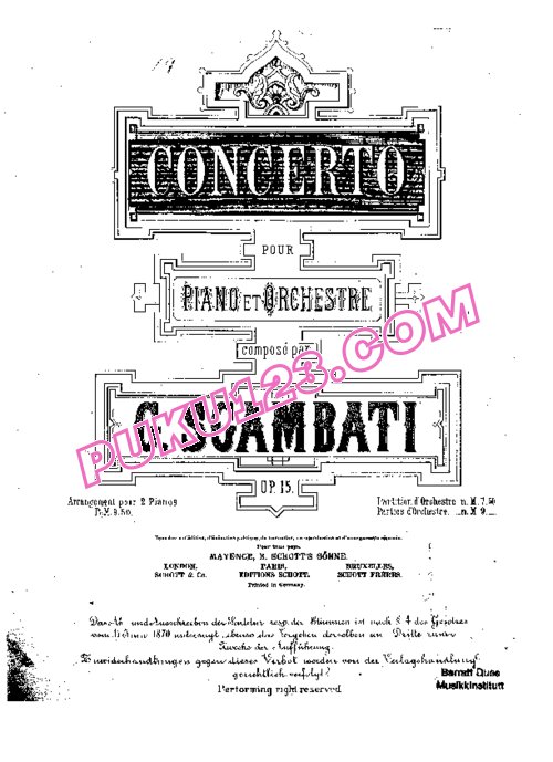 天天钢琴网-免费下载Sgambati - Piano Concerto in g Minor Op.15 双钢琴版