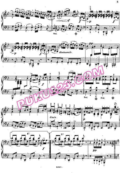 天天钢琴网-免费下载Sgambati - Gavotte Op.14 简易版