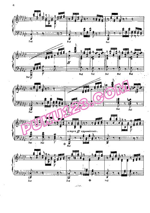 天天钢琴网-免费下载Sgambati - Prelude et Fugue es-moll Op.6