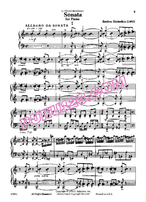 天天钢琴网-免费下载Shchedrin - Piano Sonata No.1 Op.25