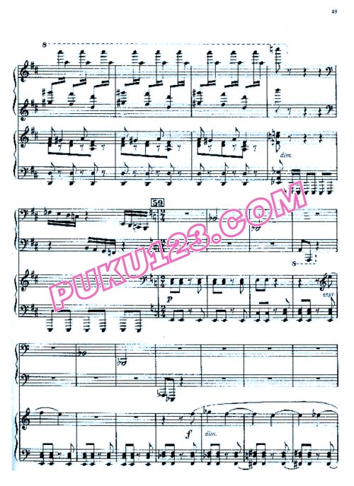 天天钢琴网-免费下载Shostakovich - Piano Concerto No.1 Op[1].35 - 2 piano Part 3