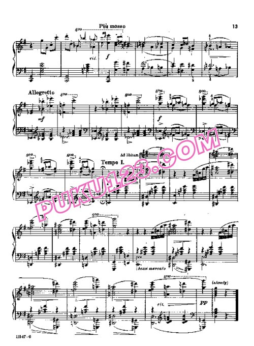 天天钢琴网-免费下载Shostakovich - Three Fantastic Dances Op.5
