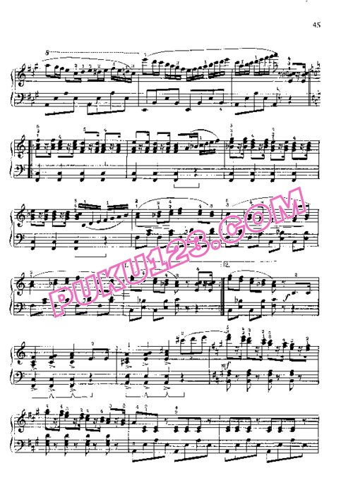 天天钢琴网-免费下载Schostakovich - 6 Pieces from The Gadfly Op.97a 钢琴独奏