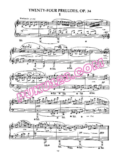 天天钢琴网-免费下载Shostakovich - 24 Preludes Op.34
