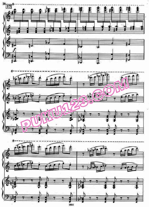 天天钢琴网-免费下载Shostakovich - Concertino for Two Pianos Op.94 - 2 piano