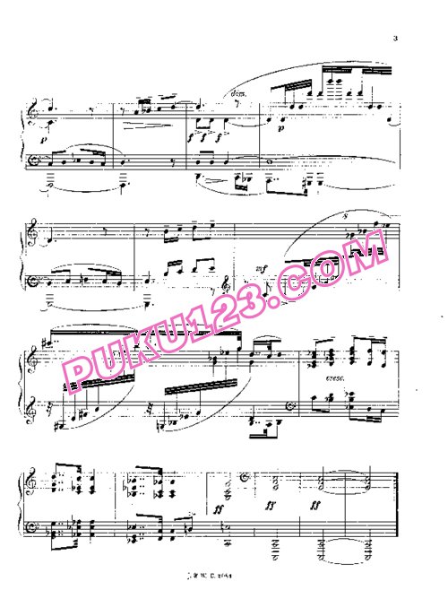 天天钢琴网-免费下载Sibelius - 5 Pieces for Piano, Op.75