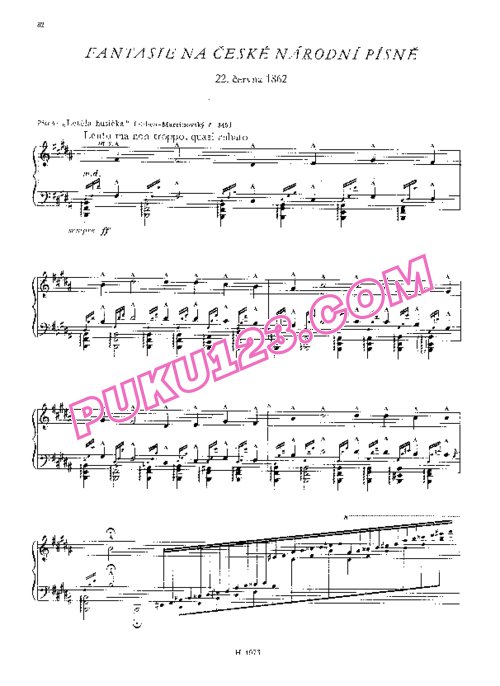 天天钢琴网-免费下载Smetana - Fantasie Na Ceske Narodni Pisne