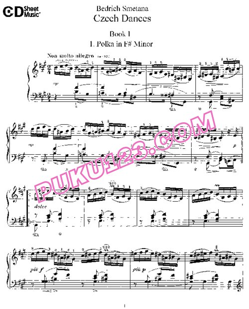 天天钢琴网-免费下载Smetana - Czech Dances