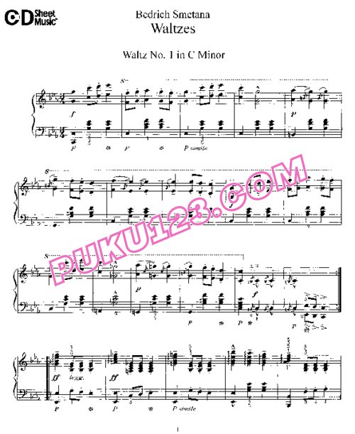 天天钢琴网-免费下载Smetana - 5 Waltzes
