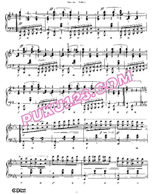 天天钢琴网-免费下载Smetana - 5 Waltzes