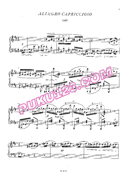 天天钢琴网-免费下载Smetana - Allegro Capriccioso