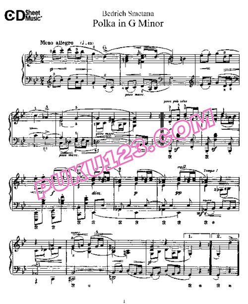 天天钢琴网-免费下载Smetana - 3 Poetic Polkas Op.8 (Select) 第1、2首