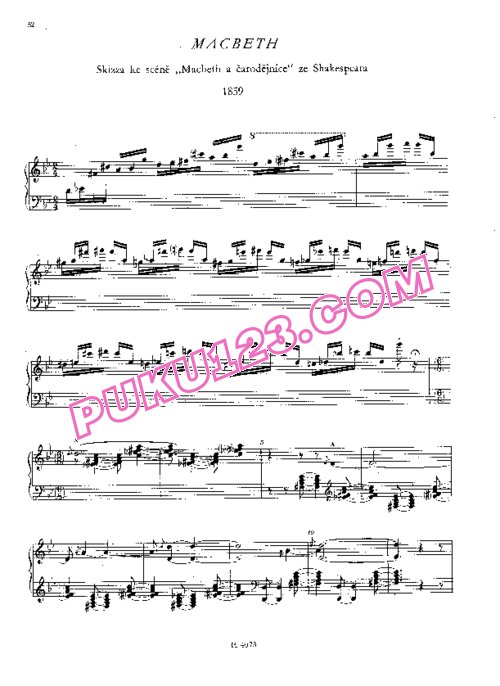 天天钢琴网-免费下载Smetana - Sketches from Shakespear s MacBeth