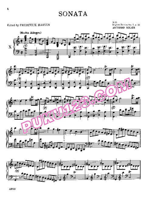 天天钢琴网-免费下载Soler - Piano Sonatas M10-20