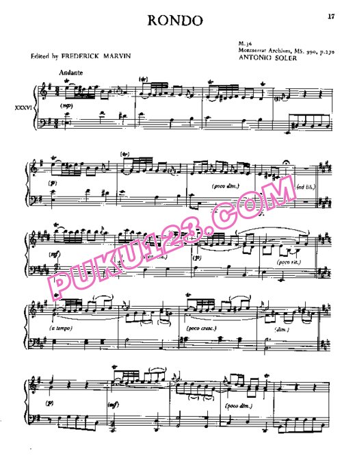 天天钢琴网-免费下载Soler - Piano Sonatas M36-38