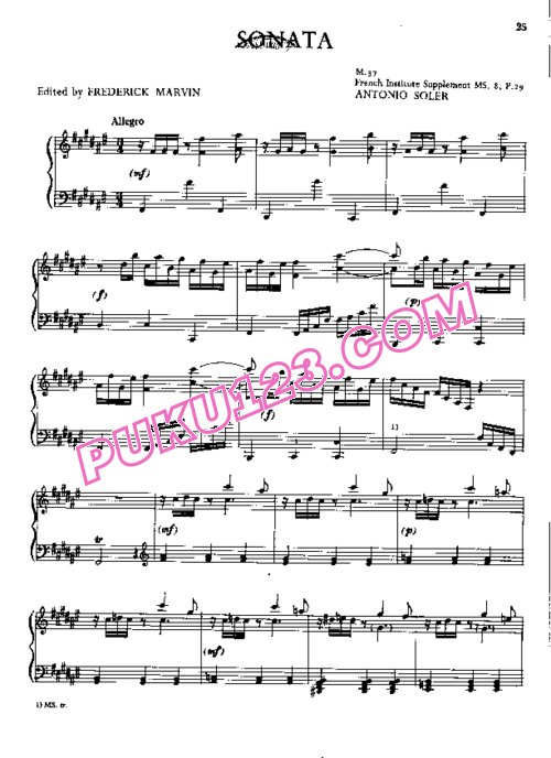天天钢琴网-免费下载Soler - Piano Sonatas M36-38