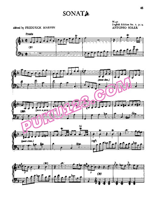 天天钢琴网-免费下载Soler - Piano Sonatas M40-41
