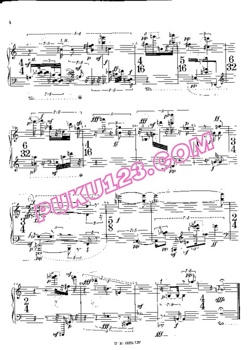 天天钢琴网-免费下载Stockhausen - Klavierstück I-IV