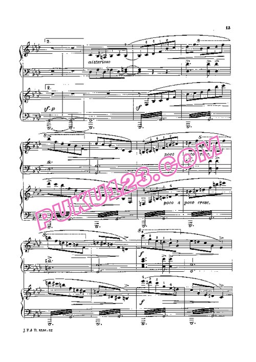 天天钢琴网-免费下载Strauss J. - Chasins - The Blue Danube Waltzer - 2 Pianos 蔡辛斯改编双钢琴版
