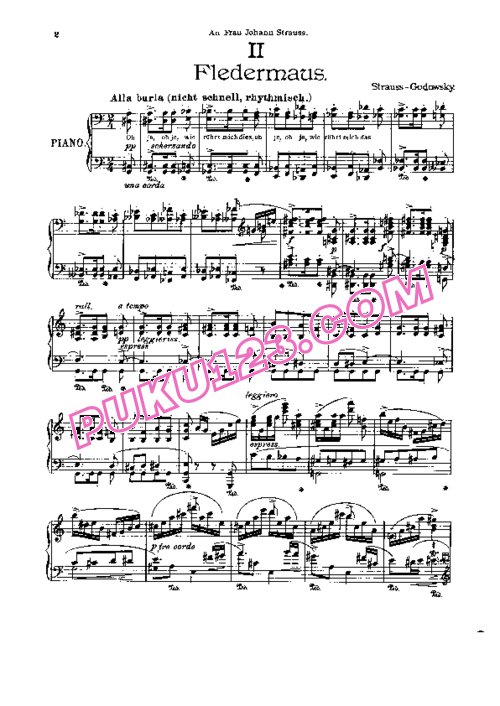天天钢琴网-免费下载Johann Strauss - Godowsky - Metamorphos on Fledermaus 戈多夫斯基改编钢琴独奏版