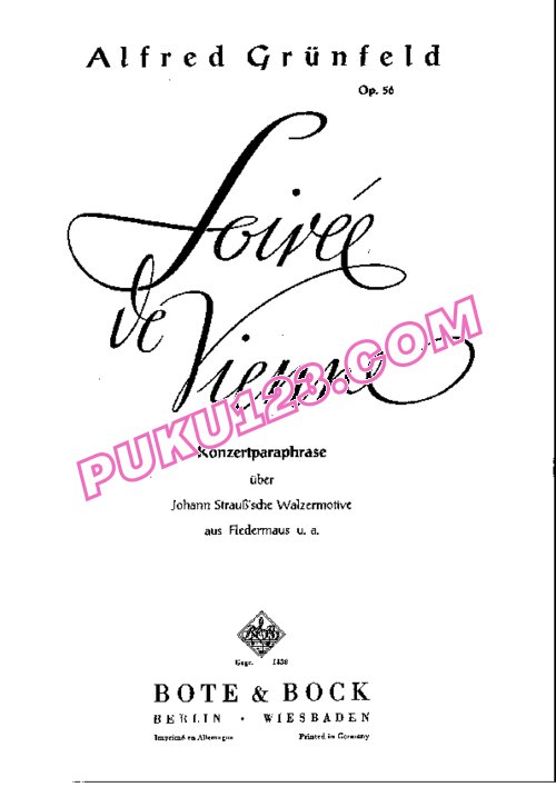 天天钢琴网-免费下载Strauss - Grünfeld - Soiree de Vienne, Concert Paraphrase from Die Fledermaus Op.56 格林菲尔德改编钢琴独奏版