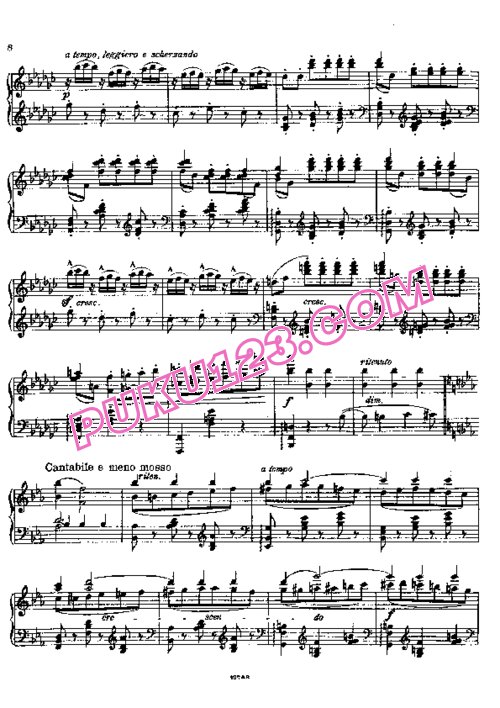 天天钢琴网-免费下载Strauss - Grünfeld - Soiree de Vienne, Concert Paraphrase from Die Fledermaus Op.56 格林菲尔德改编钢琴独奏版