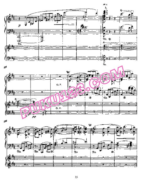 天天钢琴网-免费下载Richard Strauss - Burleske in d Minor - 2 Pianos