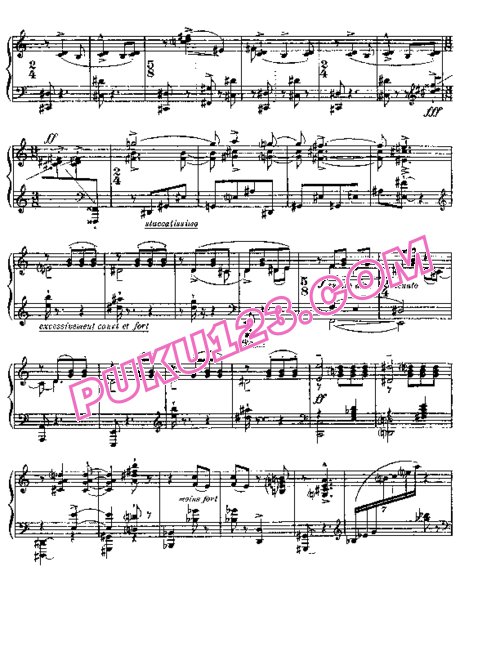 天天钢琴网-免费下载Stravinsky - Piano Rag Music