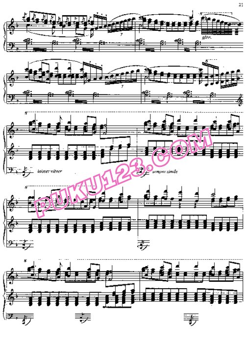 天天钢琴网-免费下载Stravinsky - Three Movements from Petrushka