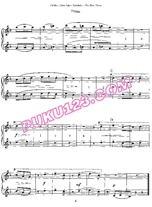 天天钢琴网-免费下载Stravinsky - Five Easy Pieces - 4 hands
