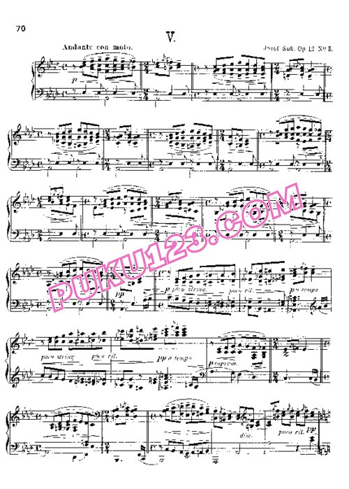 天天钢琴网-免费下载Suk - Eight Pieces Op.12