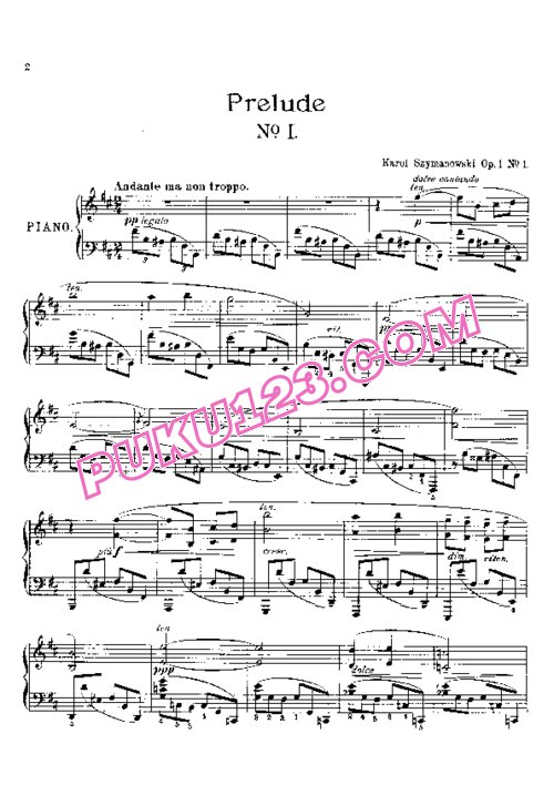 天天钢琴网-免费下载Szymanowski - 9 Preludes Op.1