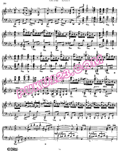 天天钢琴网-免费下载Tchaikovsky - The Seasons Op.37b