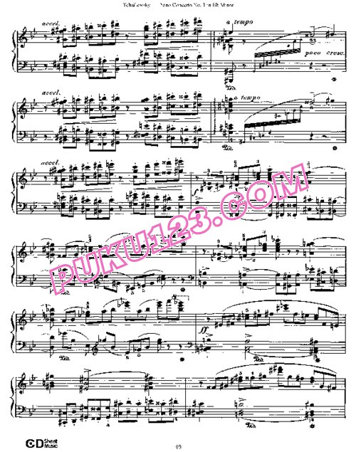 天天钢琴网-免费下载Tchaikovsky - Piano Concerto No.1 in b-Flat Minor Op.23 - 2 Pianos